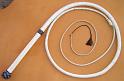 GDeer 5ft White 12 plait Custom Classic Australian Bullwhip with 2tone Box Pattern Knot C